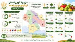مزارع الگویی استان کهگیلویه و بویراحمد در سال ۱۴۰۵ 